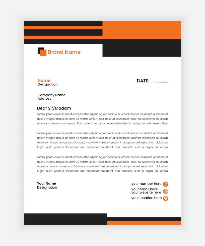 business letterhead template vector