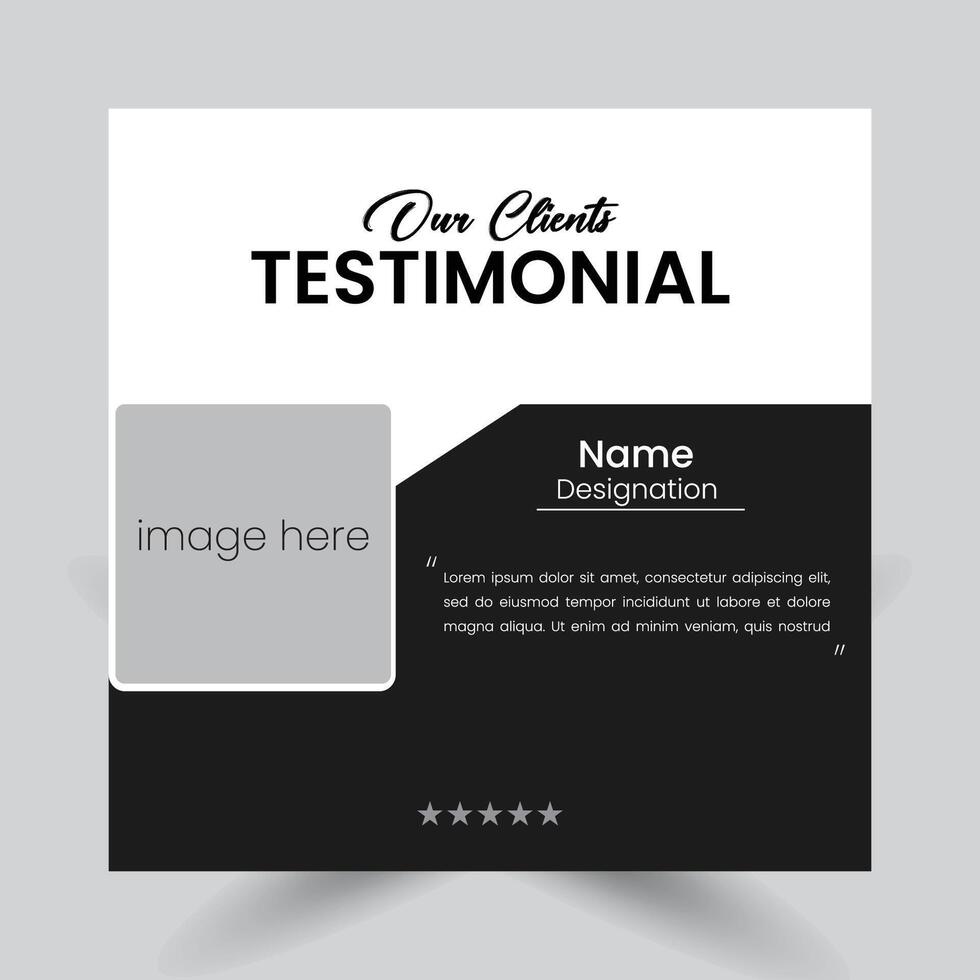 Template for Client Testimonial vector