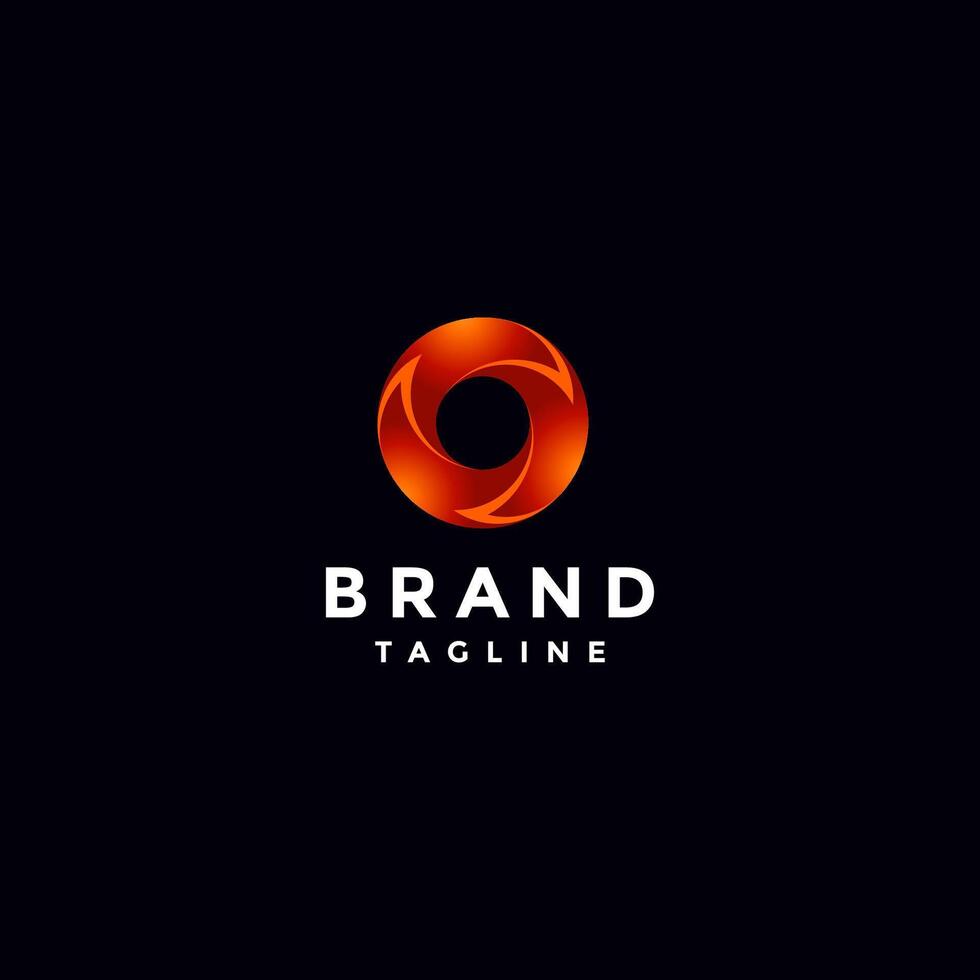 Three Rotating Fox Tails Logo Design. Three Fox Tails Spinning Creating Energy Logo Design. vector