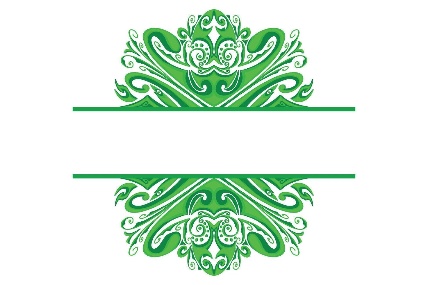 Green Ornament Frame Border Vector Design For Decoration