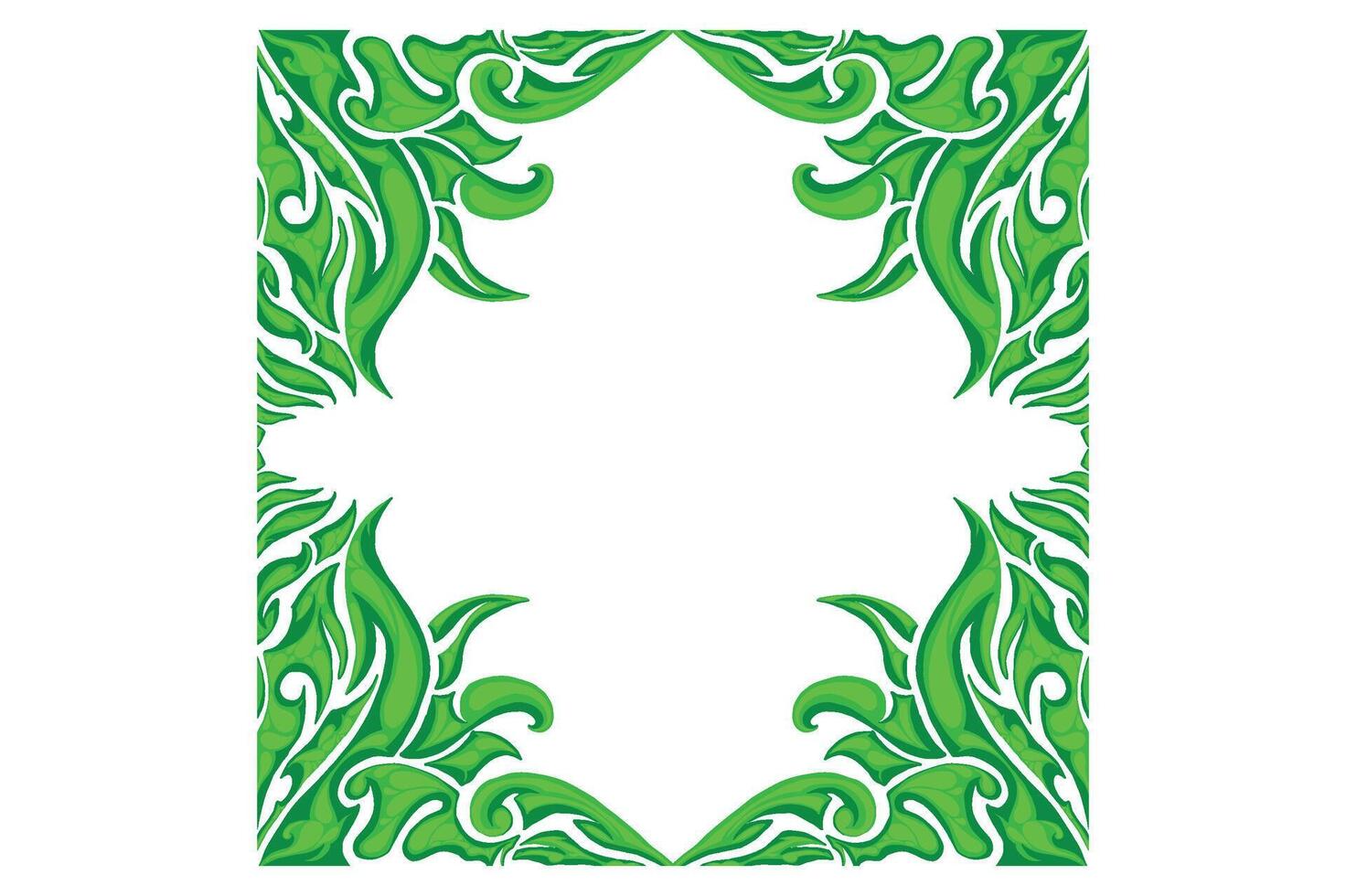 verde ornamento marco frontera vector diseño para decoración