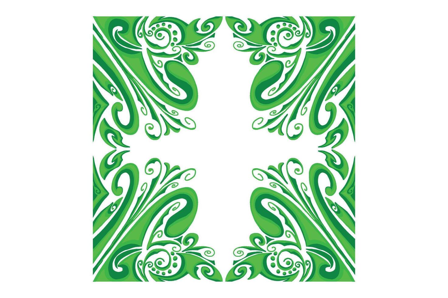 verde ornamento marco frontera vector diseño para decoración