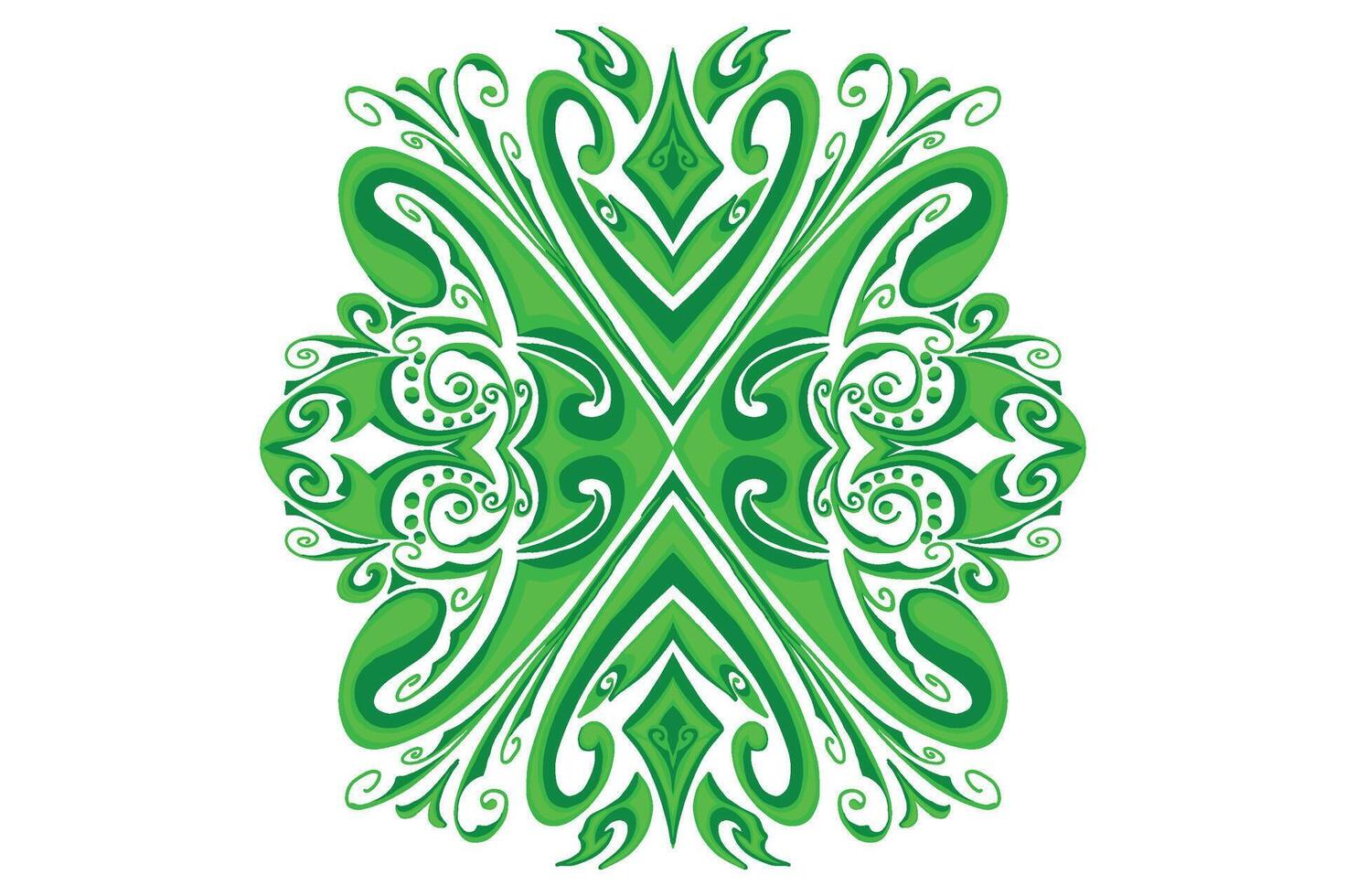 Green Ornament Frame Border Vector Design For Decoration