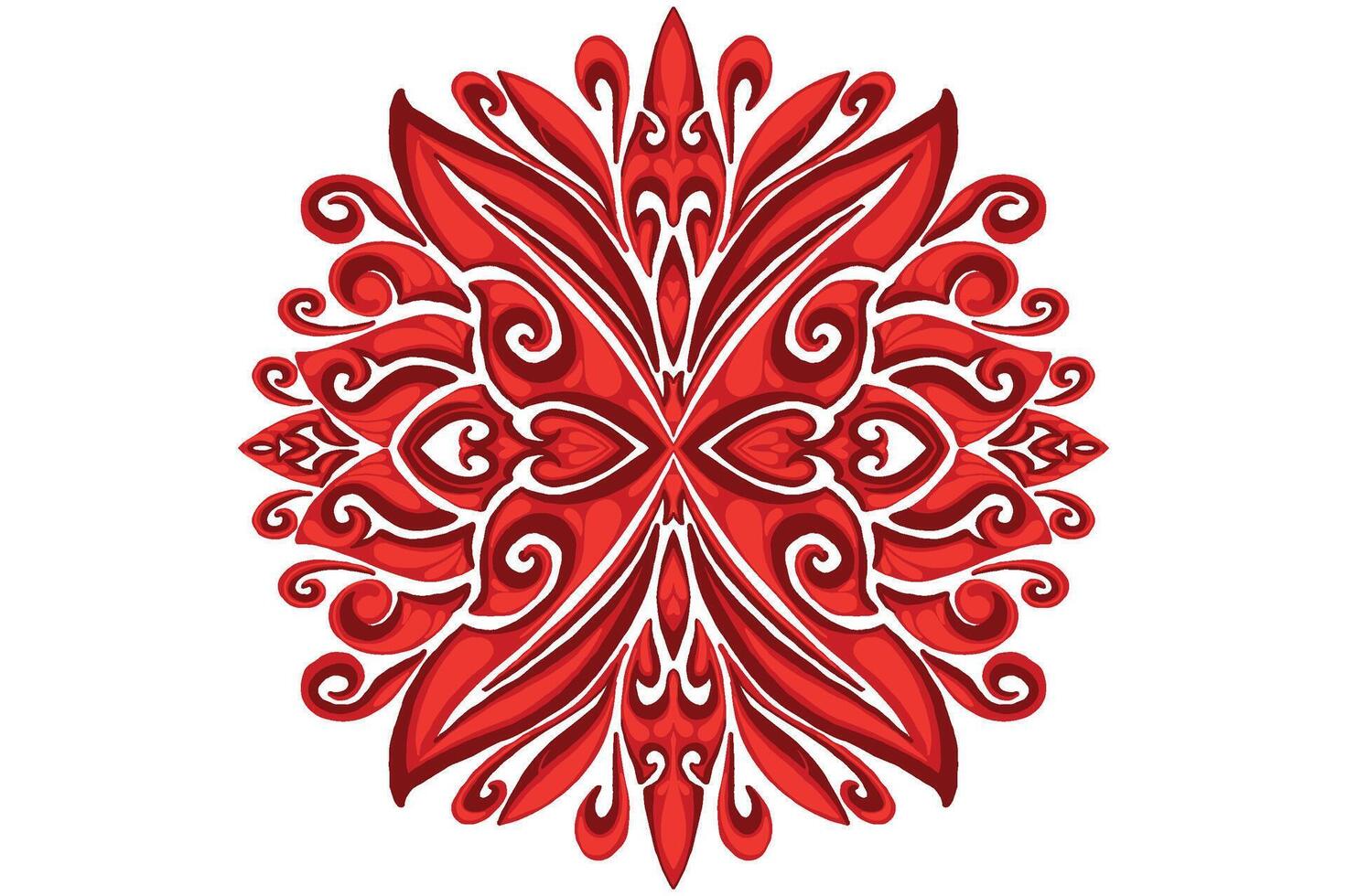 Red Orament Frame Border Vector For Decoration Design