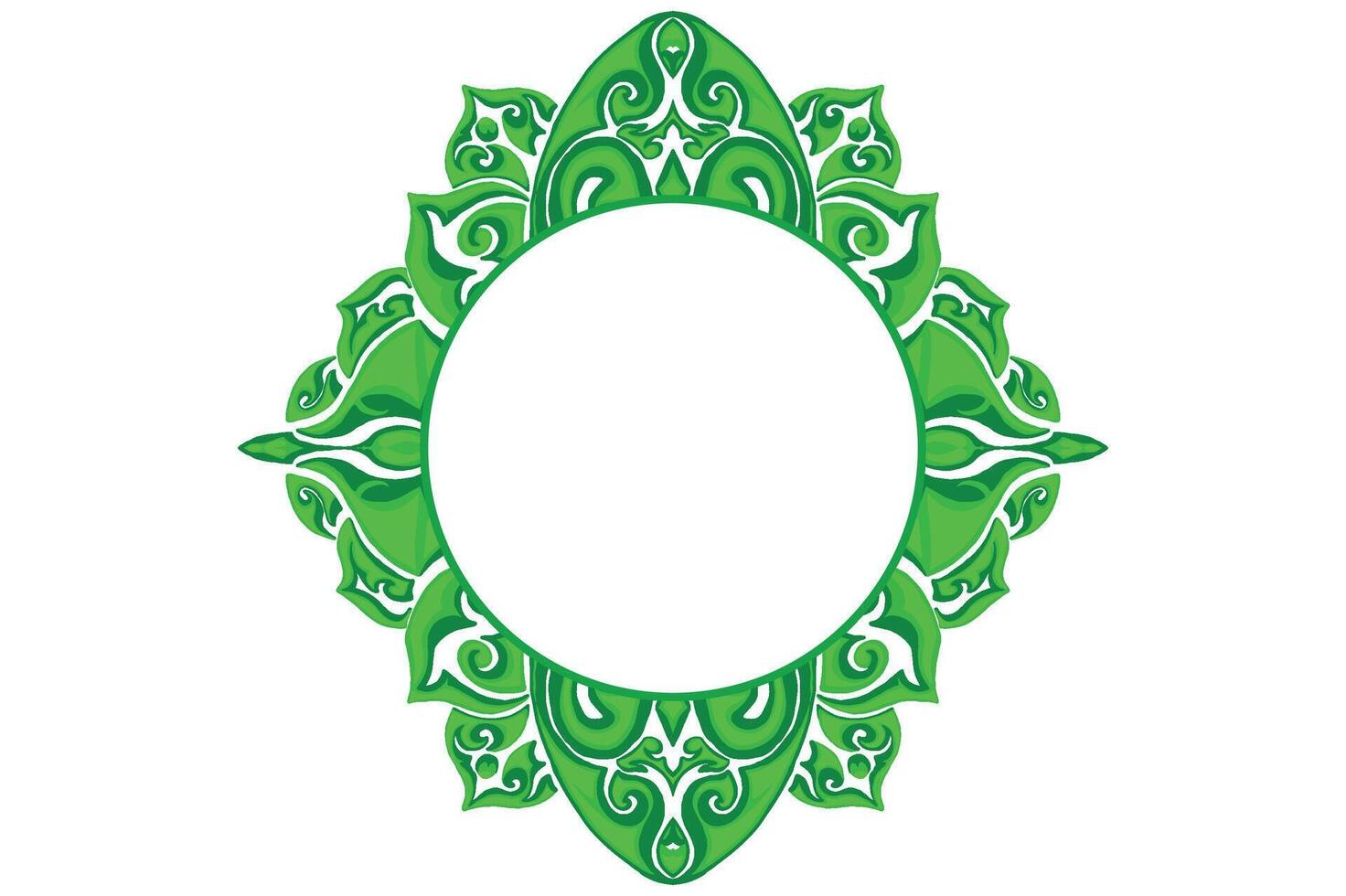 verde ornamento marco frontera vector diseño para decoración