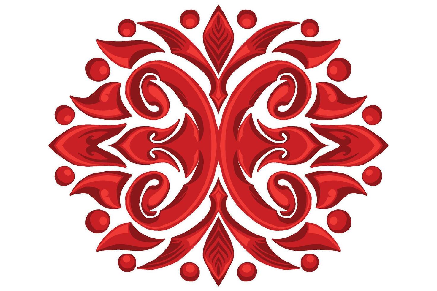 Red Orament Frame Border Vector For Decoration Design