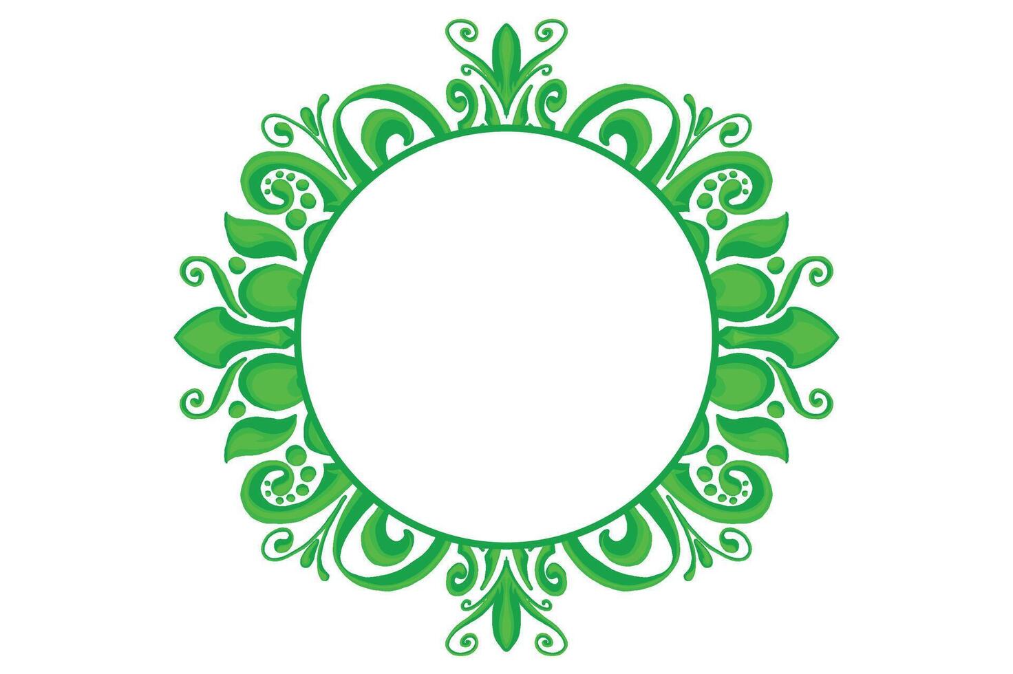 Green Ornament Frame Border Vector Design For Decoration