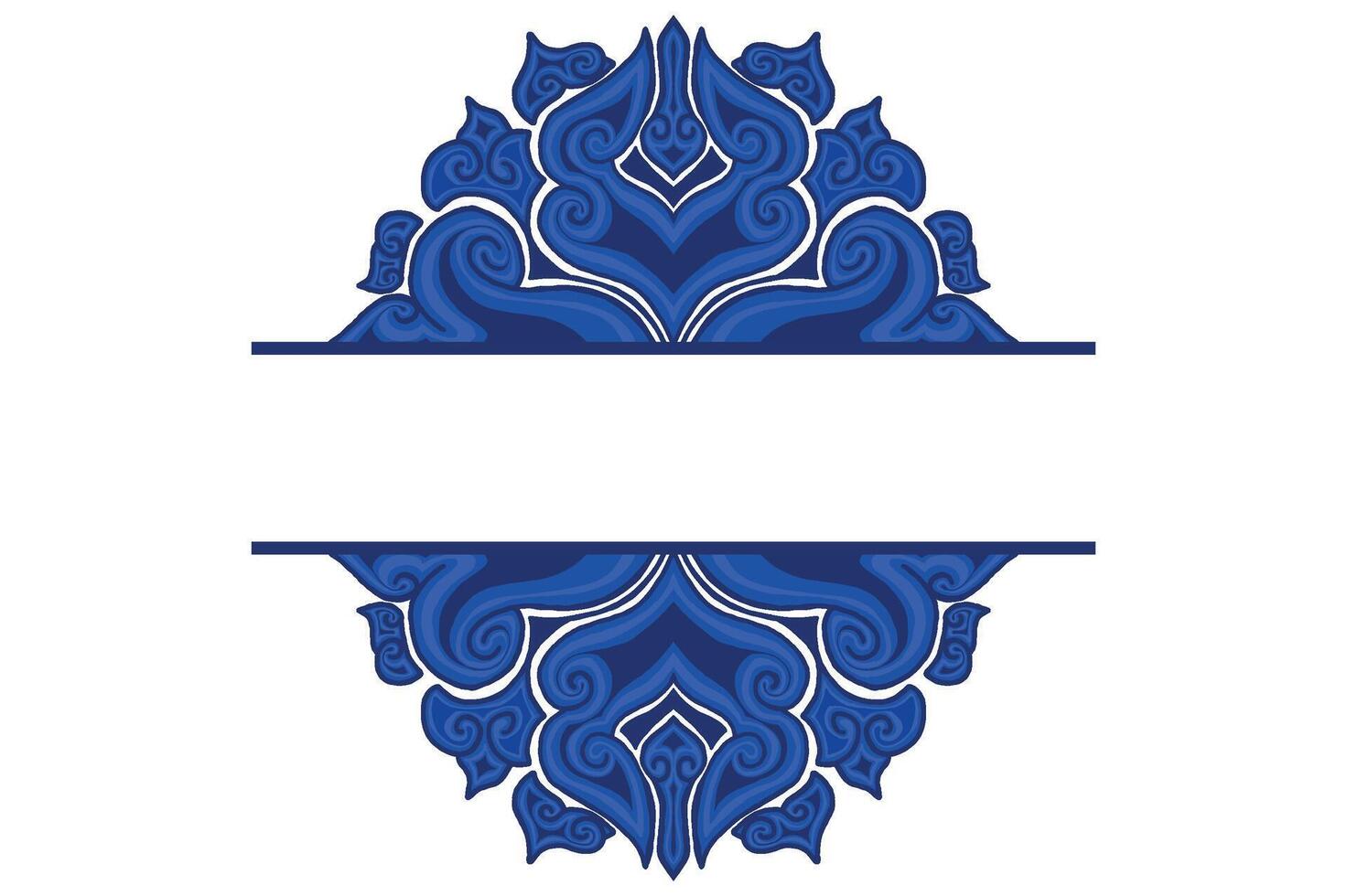 azul ornamento marco frontera vector diseño para decorativo elemento