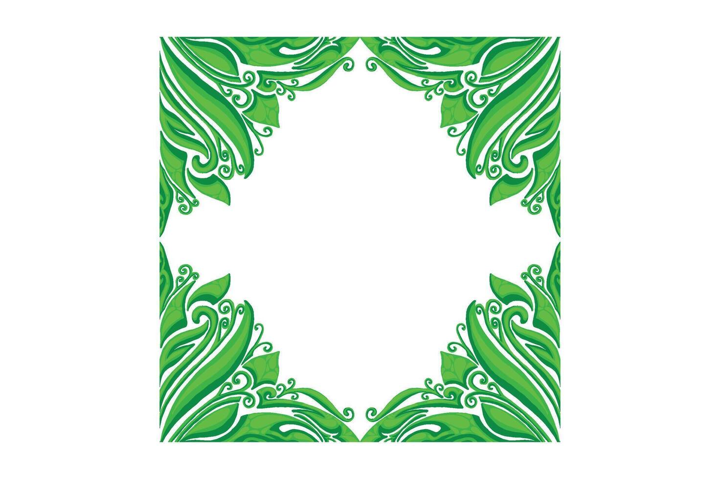 verde ornamento marco frontera vector diseño para decoración
