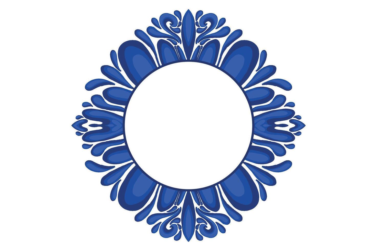 Blue Ornament Frame Border Vector Design For Decorative Element