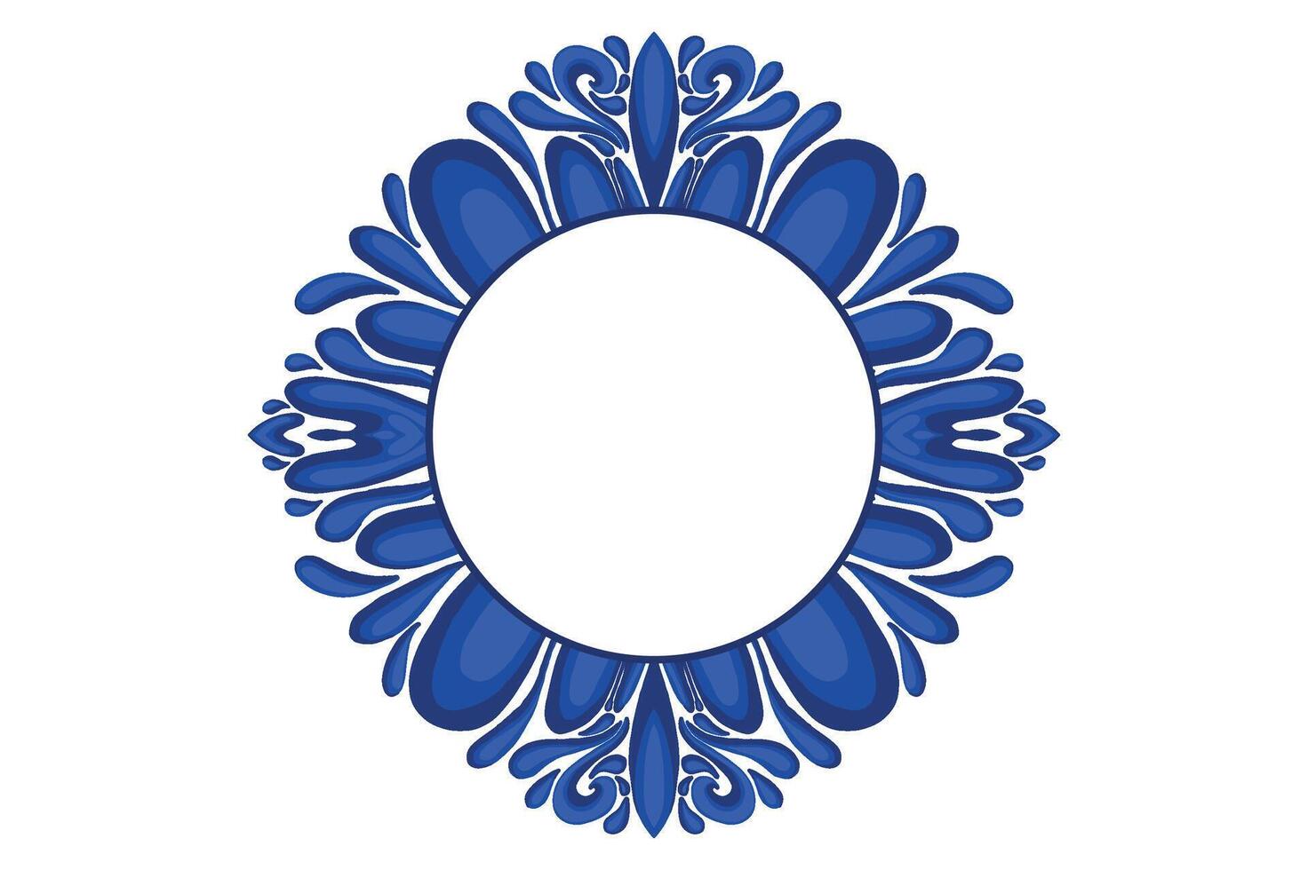 azul ornamento marco frontera vector diseño para decorativo elemento