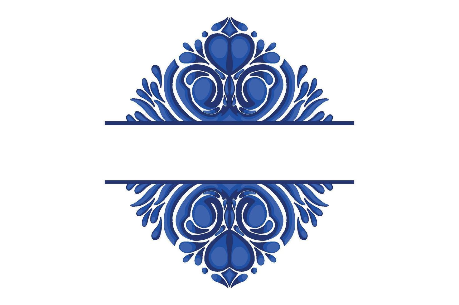 Blue Ornament Frame Border Vector Design For Decorative Element