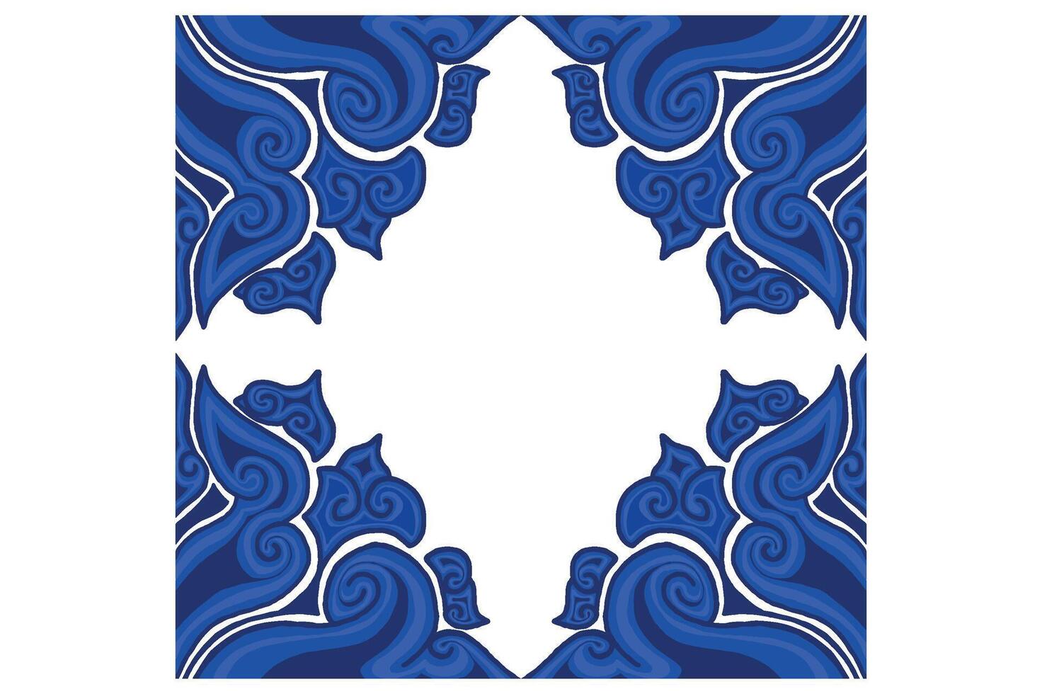 azul ornamento marco frontera vector diseño para decorativo elemento