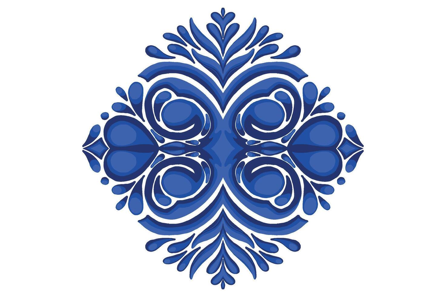 Blue Ornament Frame Border Vector Design For Decorative Element