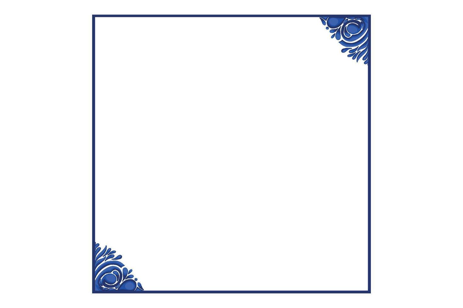 Blue Ornament Frame Border Vector Design For Decorative Element