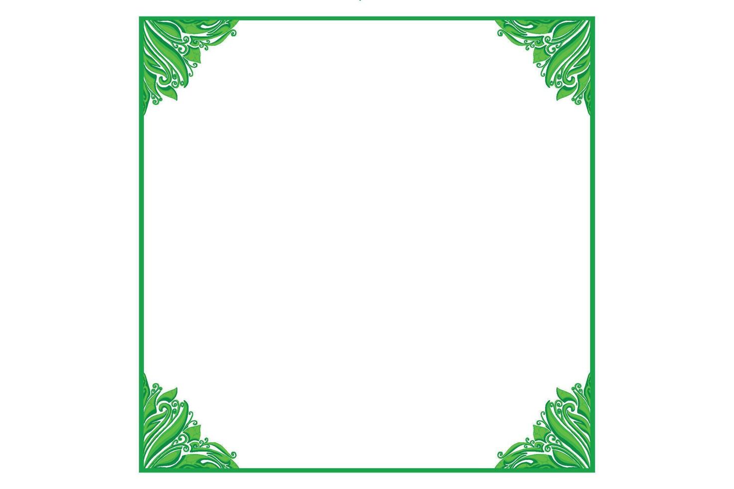 Green Ornament Frame Border Vector Design For Decoration