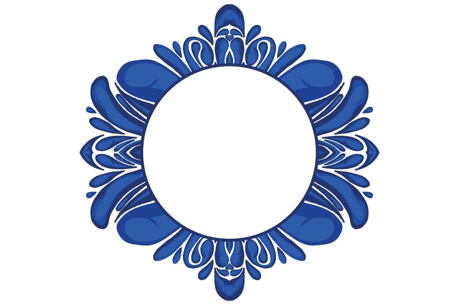 Blue Ornament Frame Border Vector Design For Decorative Element