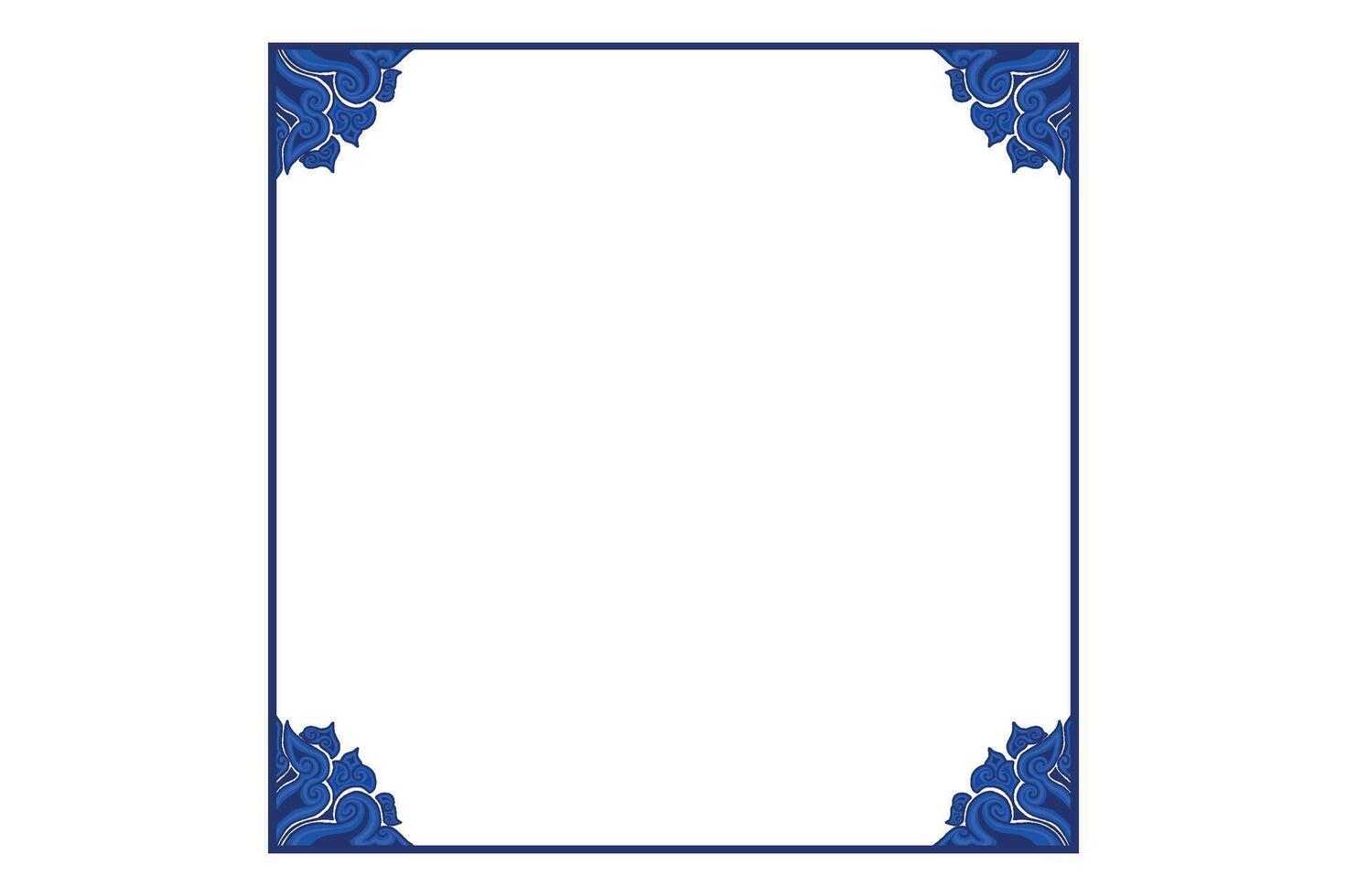 Blue Ornament Frame Border Vector Design For Decorative Element
