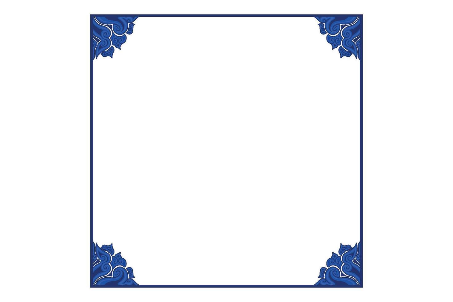 azul ornamento marco frontera vector diseño para decorativo elemento