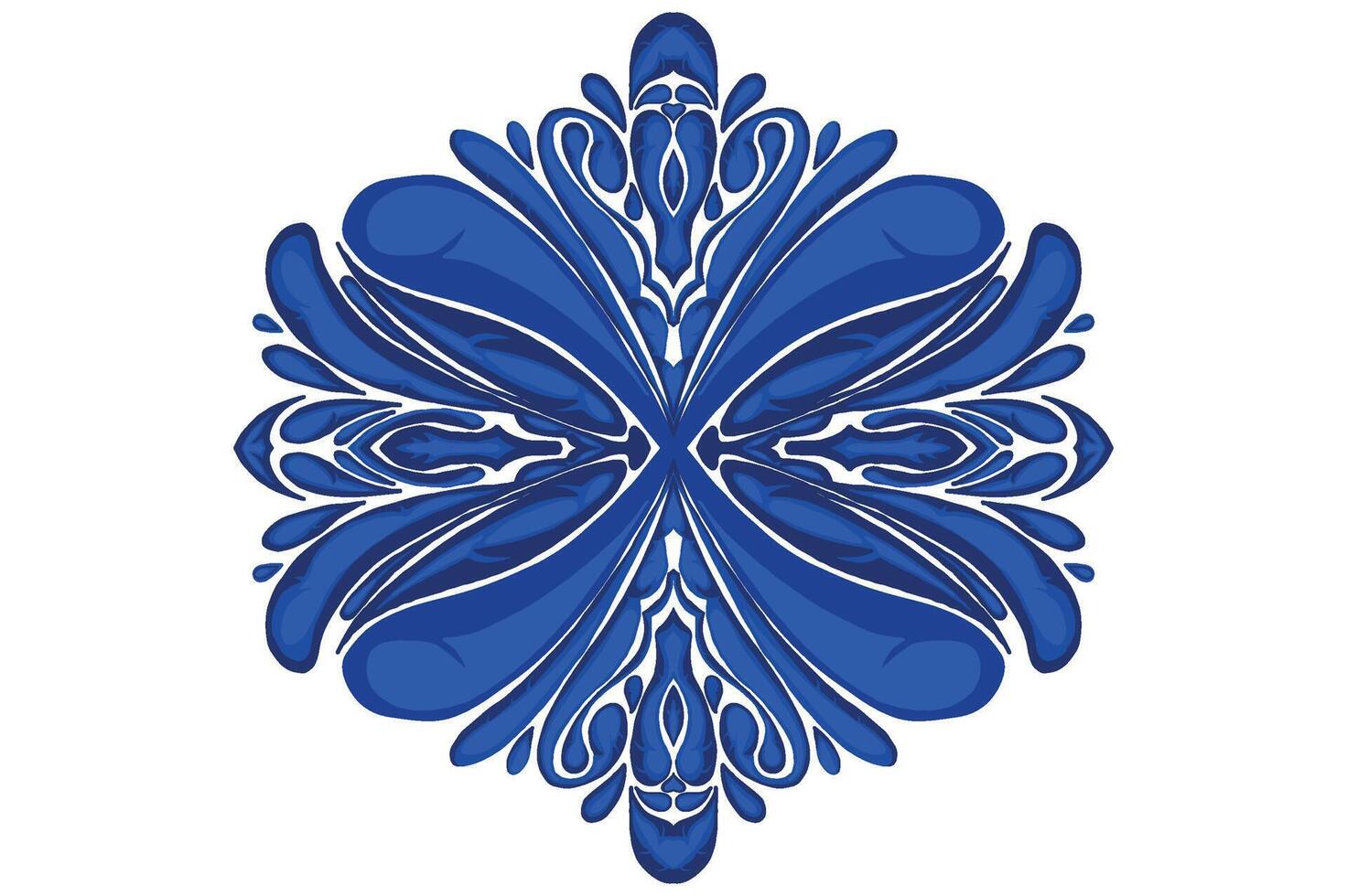 Blue Ornament Frame Border Vector Design For Decorative Element