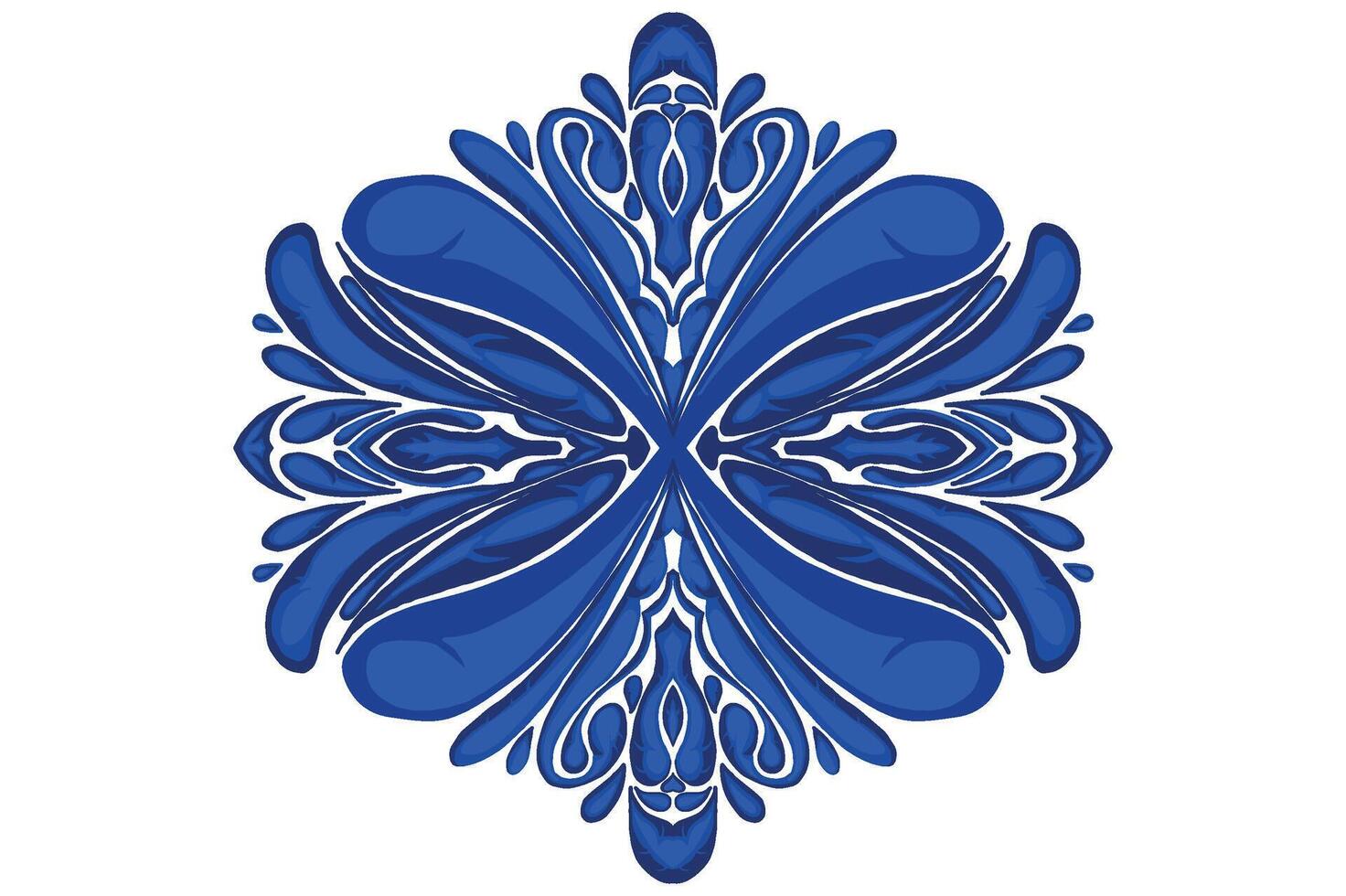 azul ornamento marco frontera vector diseño para decorativo elemento