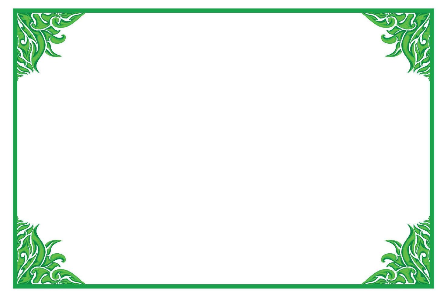 Green Ornament Frame Border Vector Design For Decoration