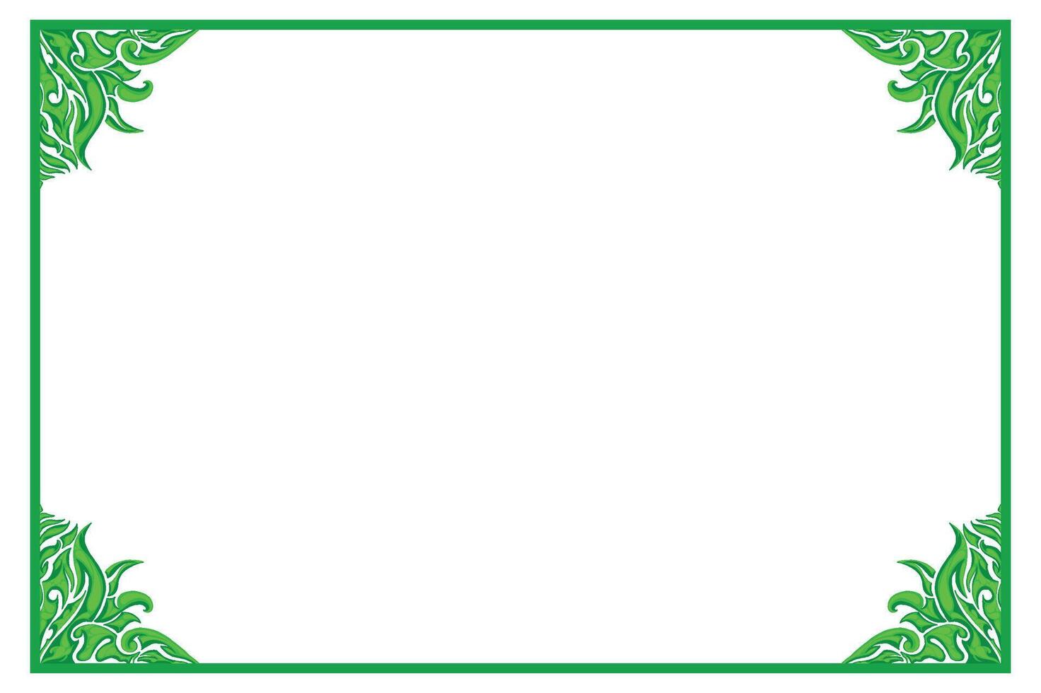 Green Ornament Frame Border Vector Design For Decoration