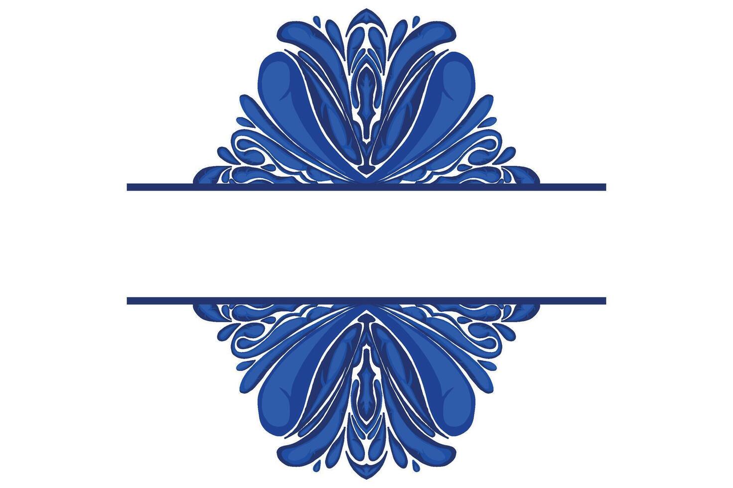 azul ornamento marco frontera vector diseño para decorativo elemento