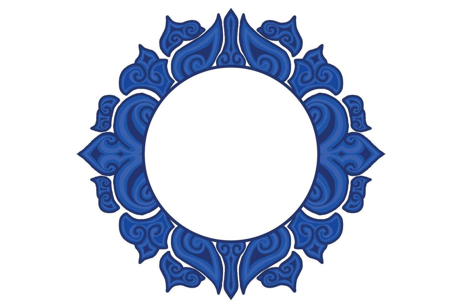 Blue Ornament Frame Border Vector Design For Decorative Element