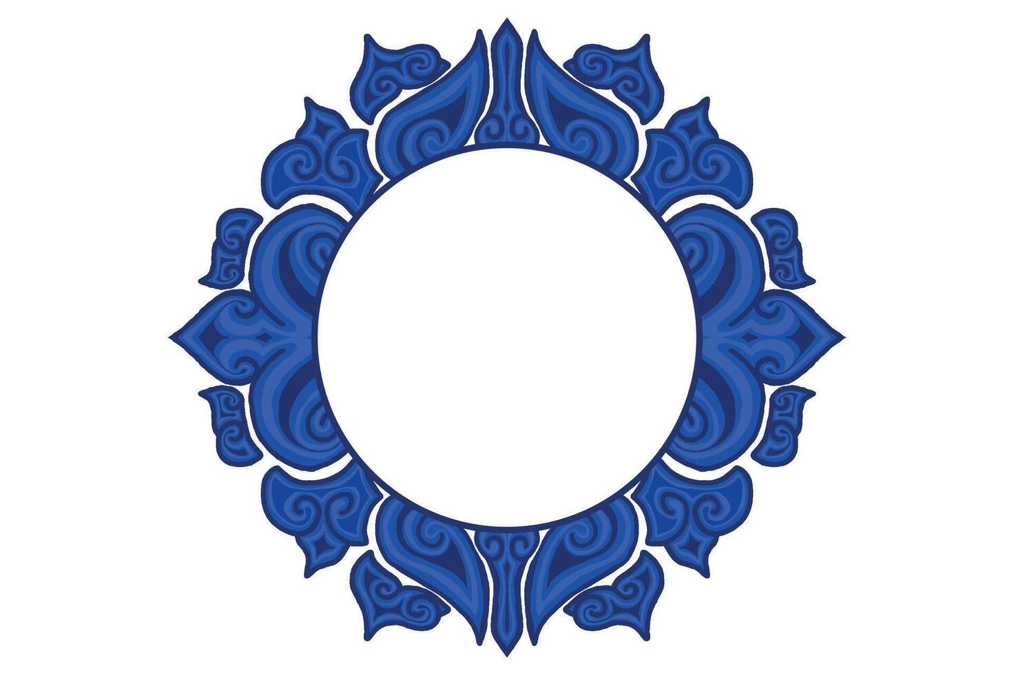 azul ornamento marco frontera vector diseño para decorativo elemento