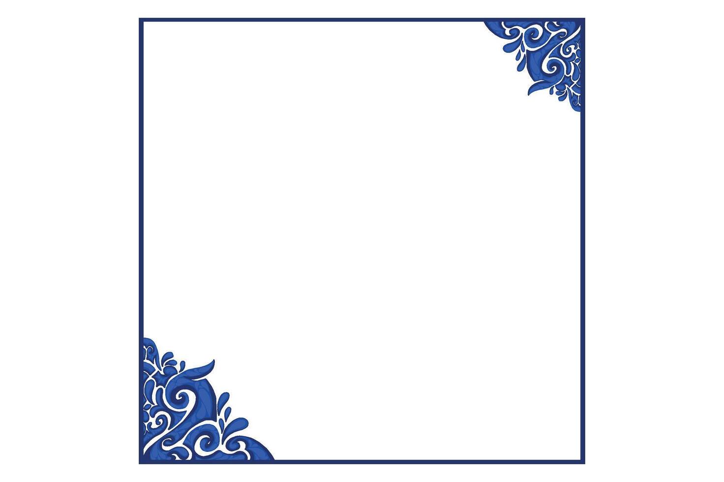 azul ornamento marco frontera vector diseño para decorativo elemento