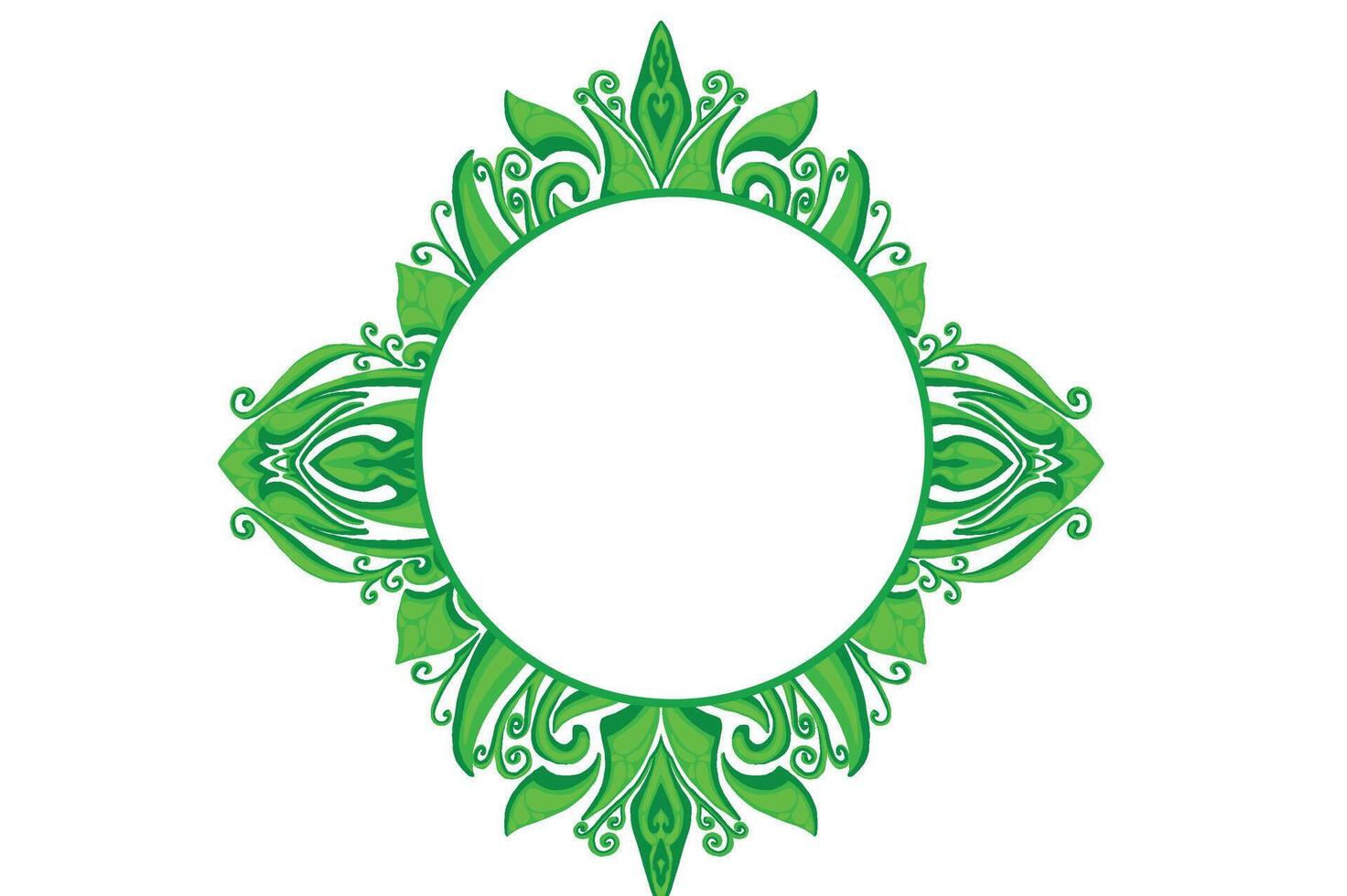 Green Ornament Frame Border Vector Design For Decoration