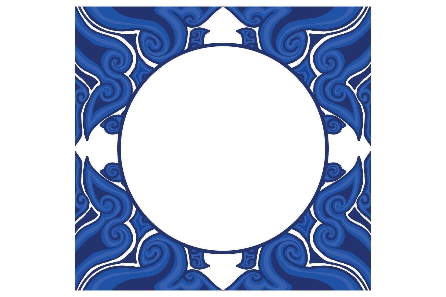 azul ornamento marco frontera vector diseño para decorativo elemento