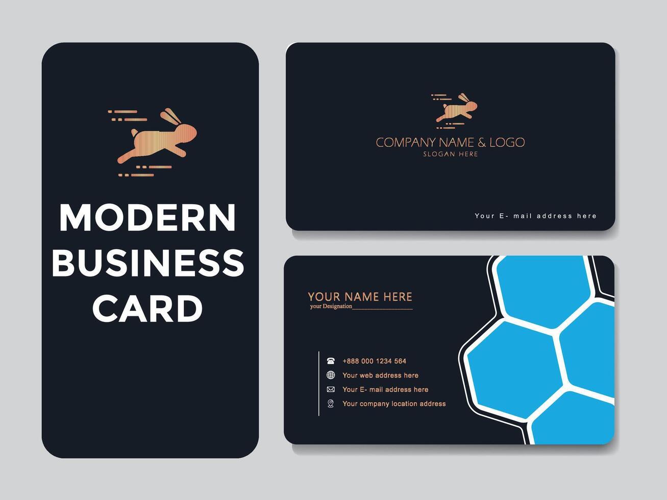 Vector modern professional business card template design
