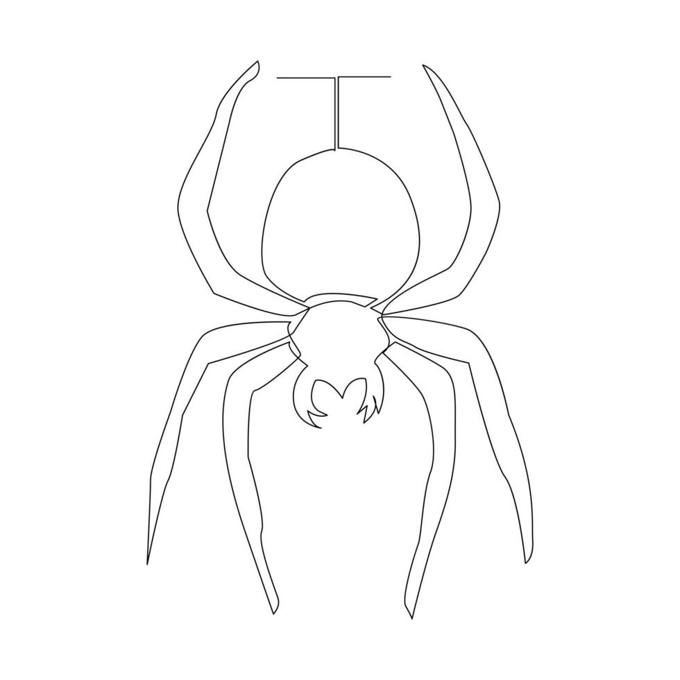 vector en uno continuo línea dibujo de araña ilustración mínimo diseño editable carrera