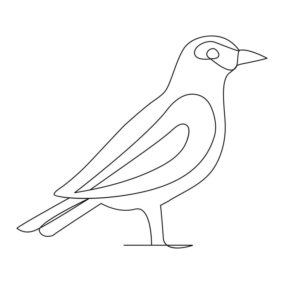 Vector in one continuous line drawing of bird best use for logo, poster, banner and background.