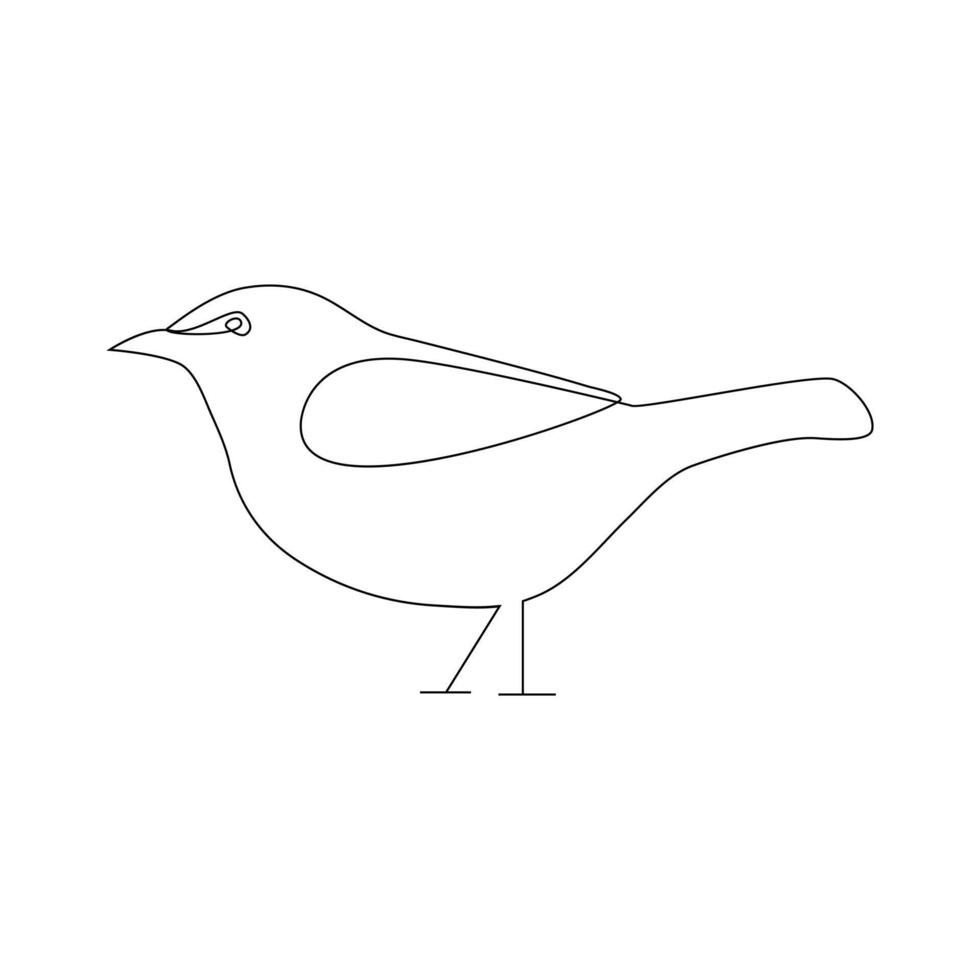 Vector in one continuous line drawing of bird best use for logo, poster, banner and background.