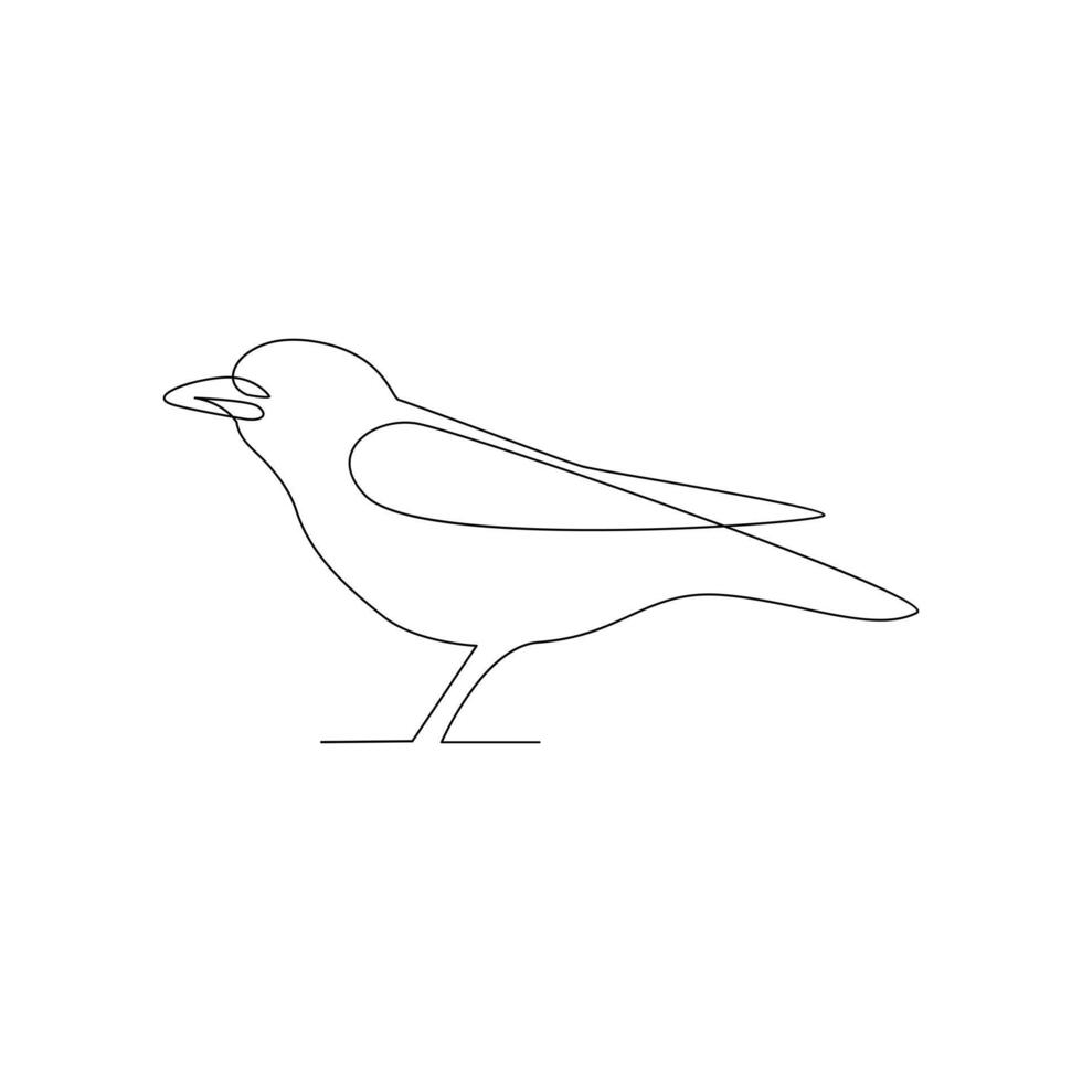 Vector in one continuous line drawing of bird best use for logo, poster, banner and background.