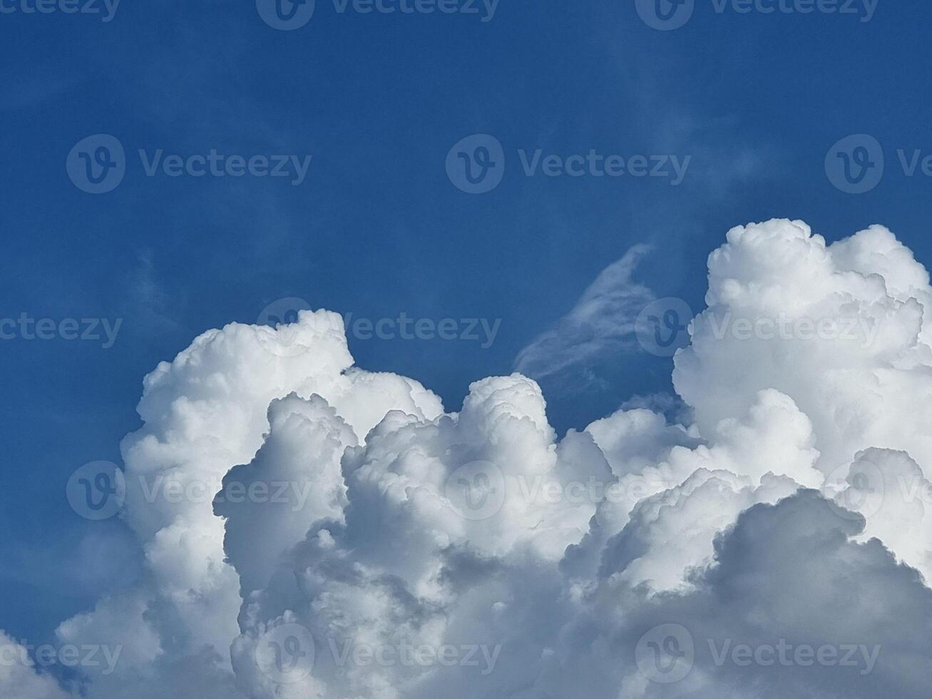 blue sky high abstract shape outdoor white clouds background in summer gradient light beauty background. beautiful bright cloud and calm fresh wind air photo