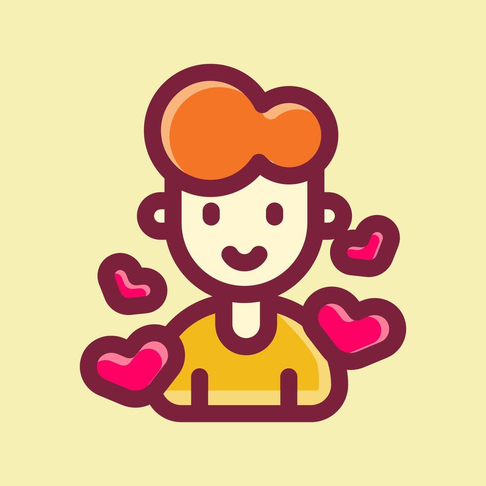 Happy Valentine icon vector