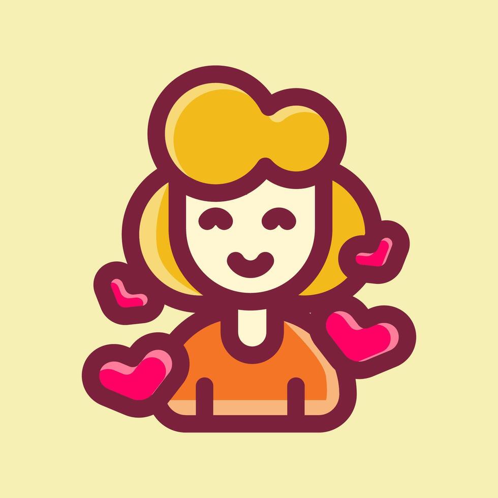 Happy Valentine icon vector