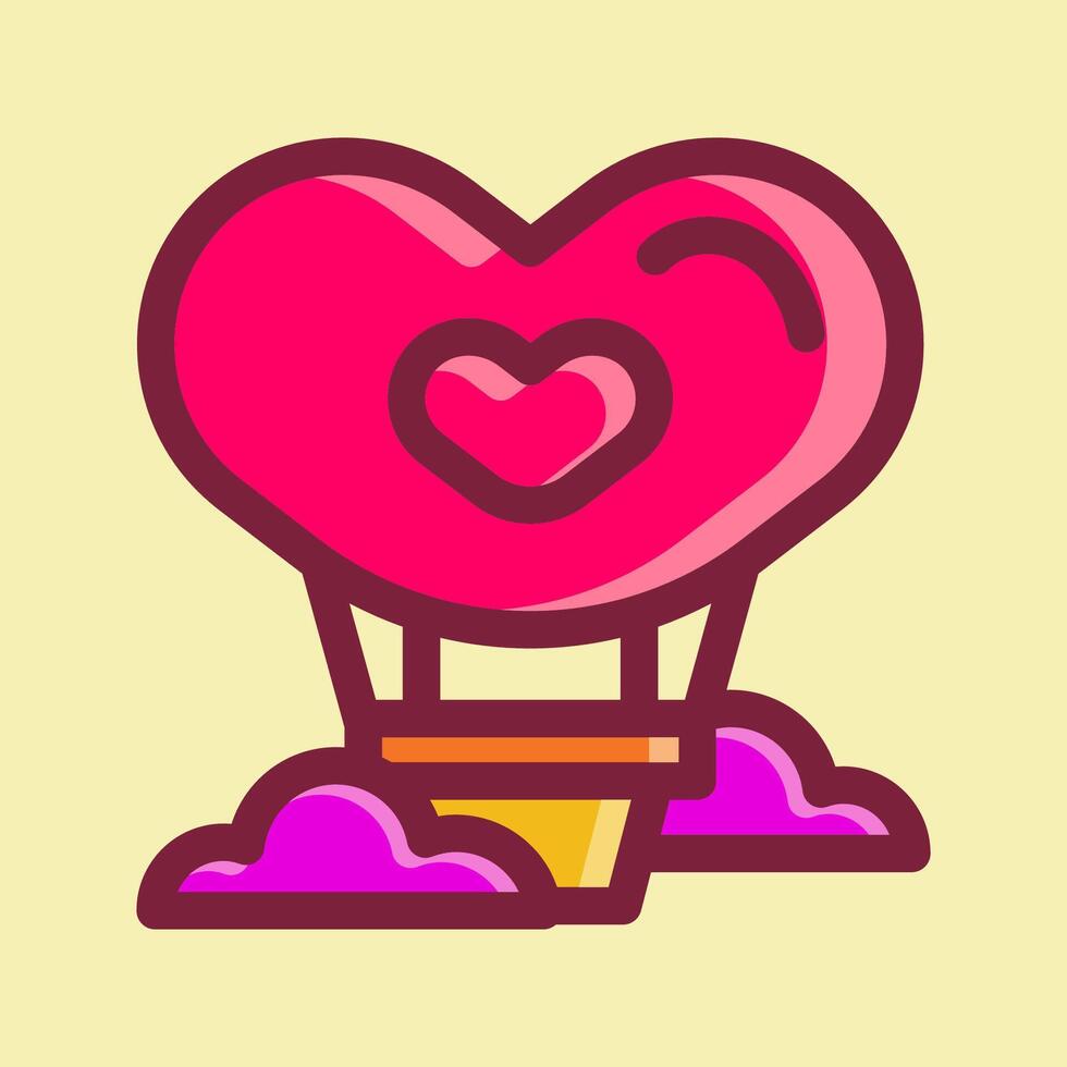 Happy Valentine icon vector