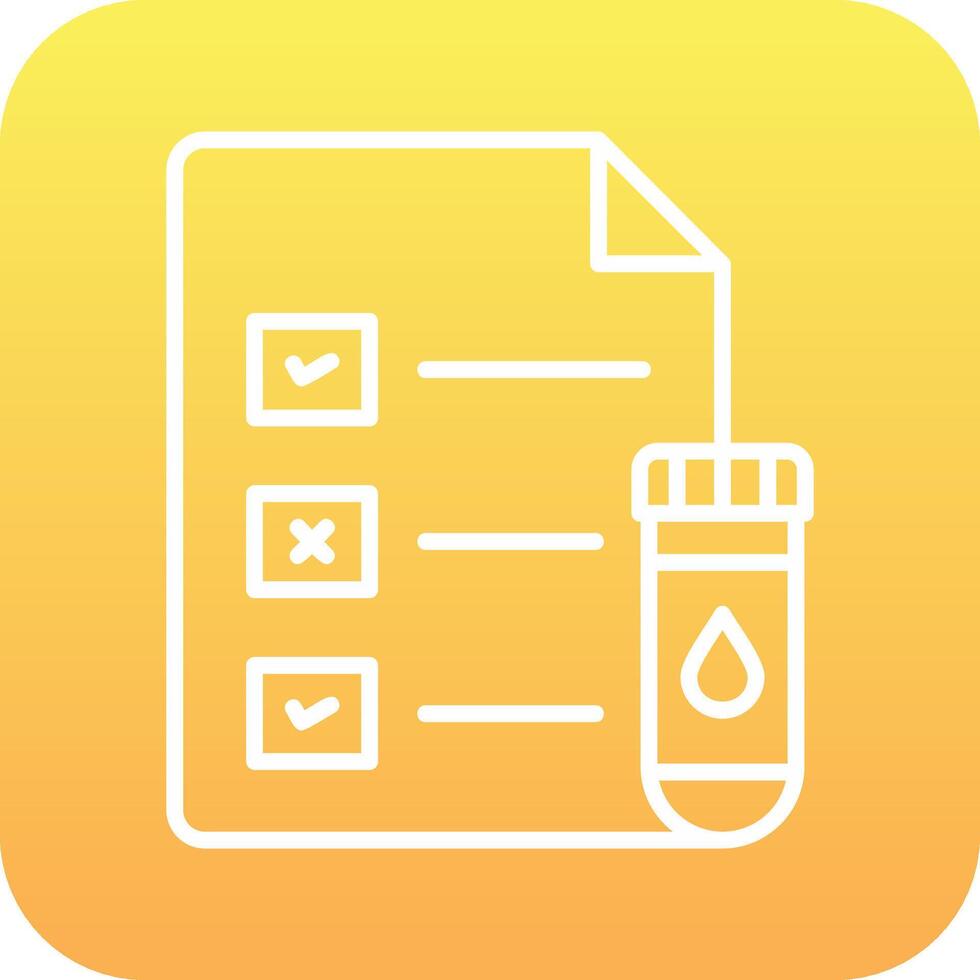 Medical Test Report Vector Icon