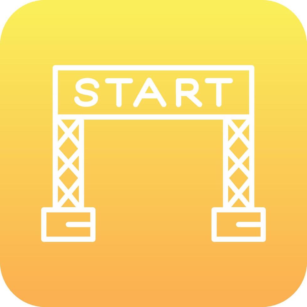 Start Line Vector Icon