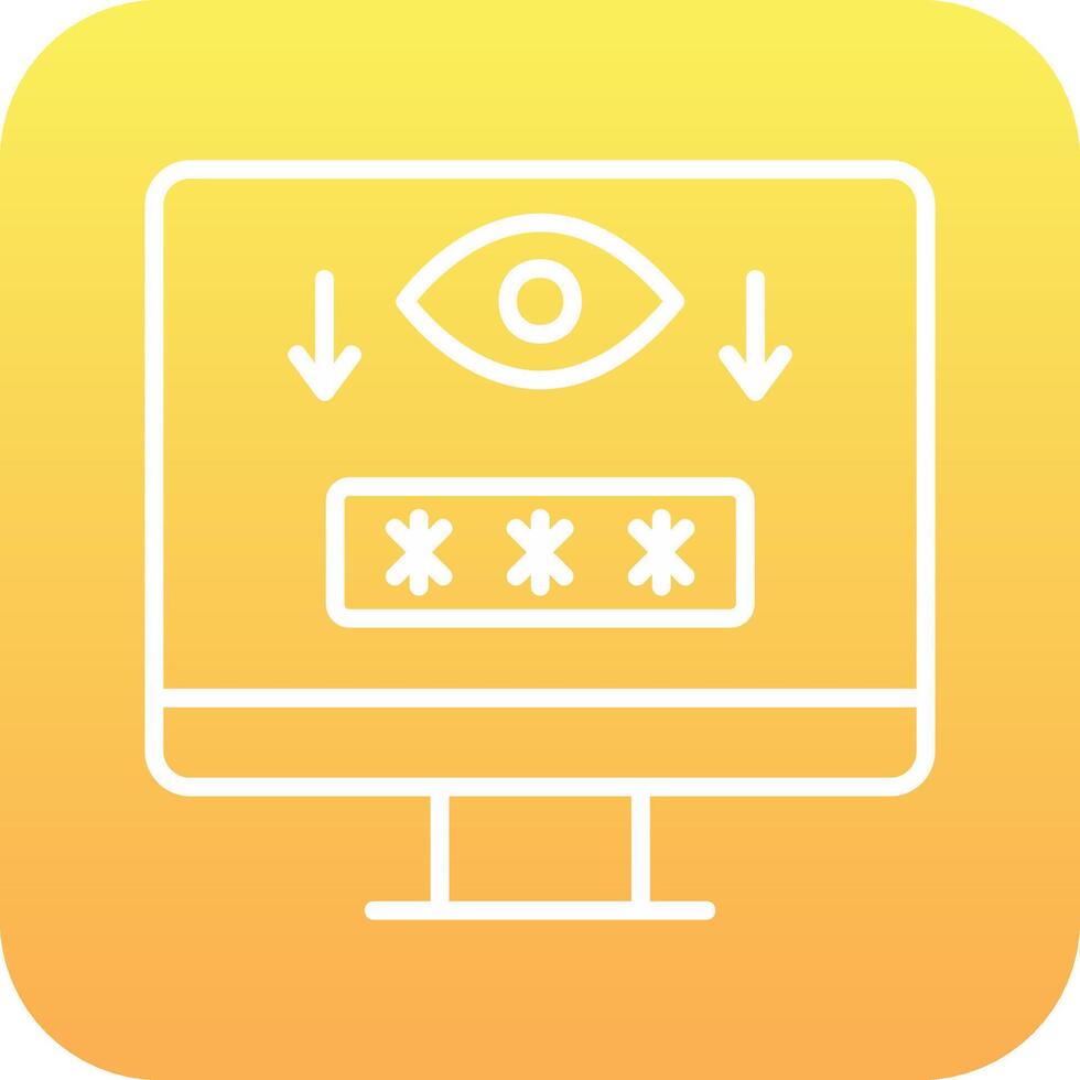Computer Spyware Vector Icon
