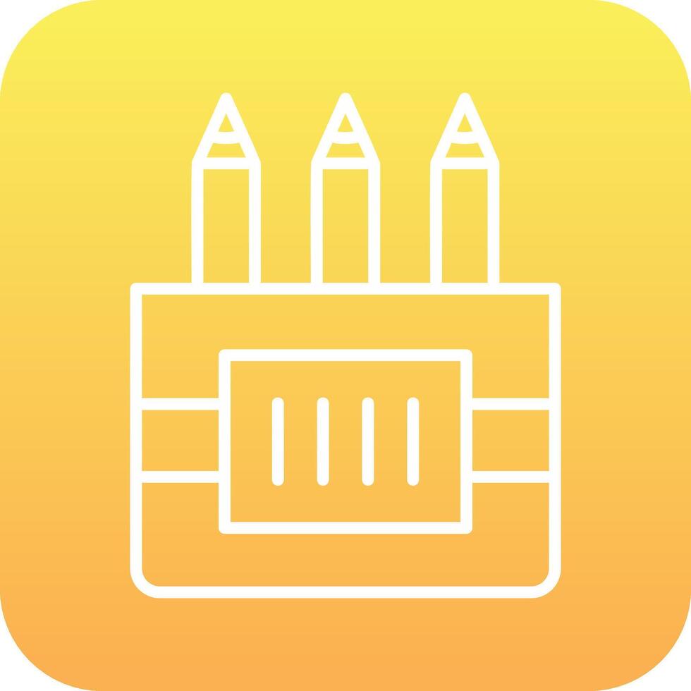 Colored Pencils Vector Icon