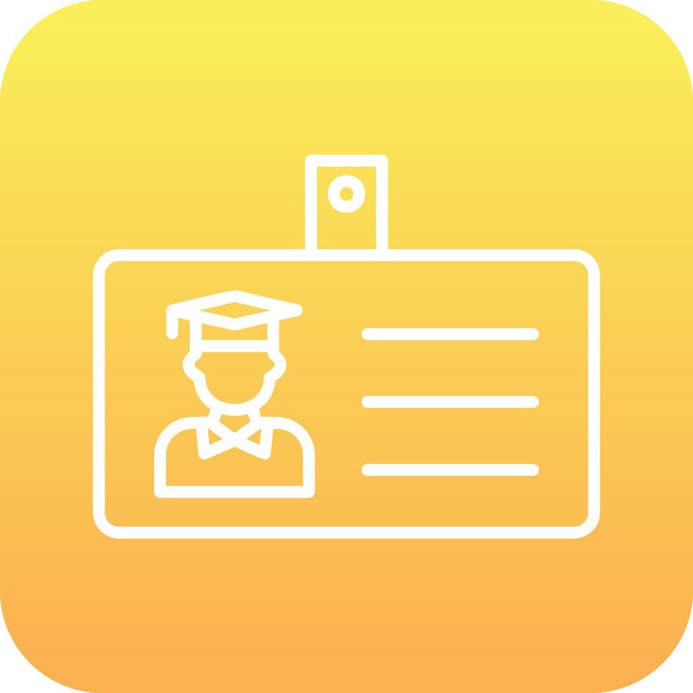 Student Id Card Vector Icon