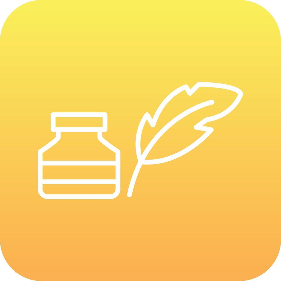 Quill And Ink Vector Icon