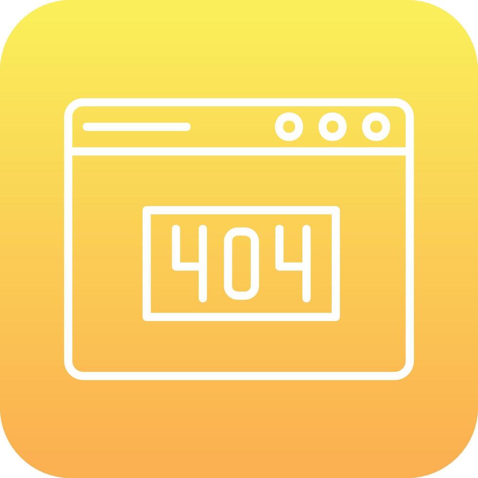 404 Error Vector Icon