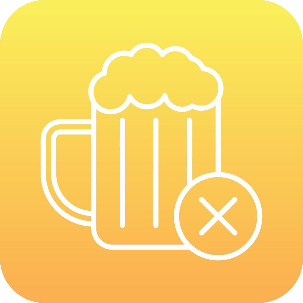 No Alcohol Vector Icon